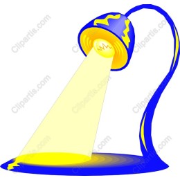 Blue and Yellow Desk Lamp