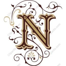Ornate Letter N