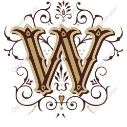 Ornate Letter W