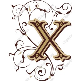 Ornamental Stylized Letter X