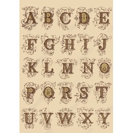 Vintage Ornate Letters Bundle