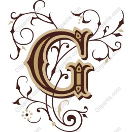 Floral Monogram G
