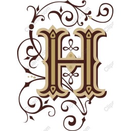 Ornate Monogram H