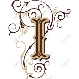 Elegant Ornate Letter I
