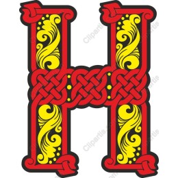 Ornate Celtic Letter H