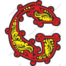 Ornate Floral Letter C