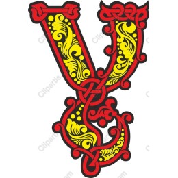 Ornate Floral Letter 'Y'