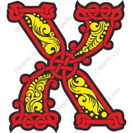 Intricate Ornate Letter X