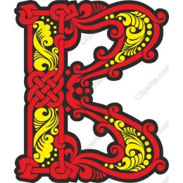 Ornate Decorative Letter E