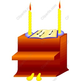 Charming Piano with Candles