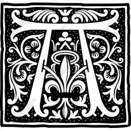 Ornate Floral Letter A