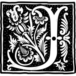Elegant Floral Initial Y
