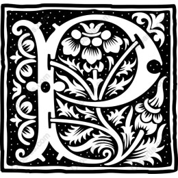 Floral Monogram P
