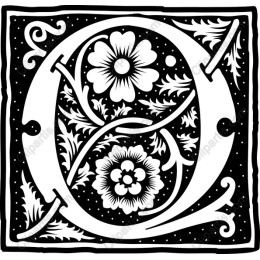 Ornamental Floral Letter O