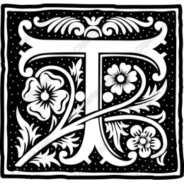Floral Monogram R
