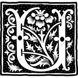 Floral Monogram U
