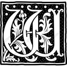 Elegant Floral Initials - W and U
