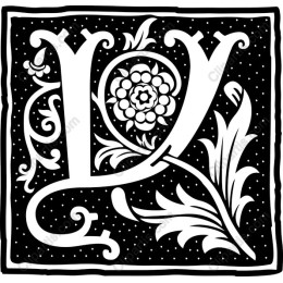 Floral Letter L