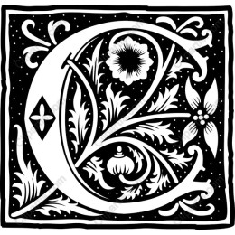 Ornate Floral Letter C