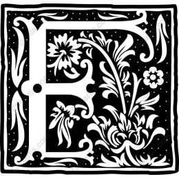 Floral Monogram E