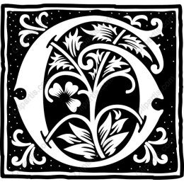 Elegant Floral - Letter C