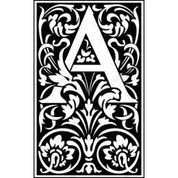 Floral Initial A