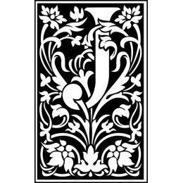 Floral Monogram J