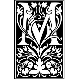 Elegant Floral Monogram M for Personal and Commercial Use