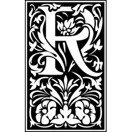 Ornate Floral Letter R
