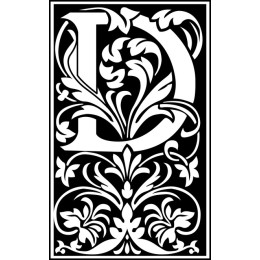 Ornate Floral Monogram D