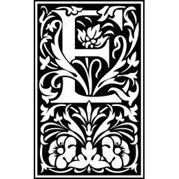 Elegant Floral Letter E