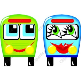 Cheerful Cartoon Buses