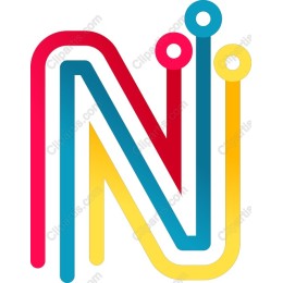 Vibrant Letter N