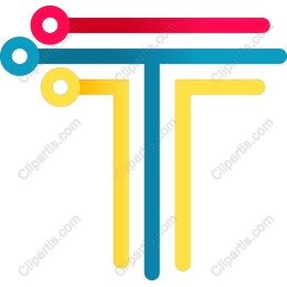 Vibrant Intersecting Shapes: Bold Color Graphic in and