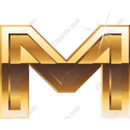Golden Letter M
