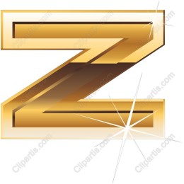 Gold Letter Z