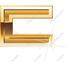 Gold Geometric Letter C