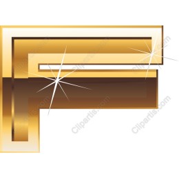 Luxurious Gold F Letter