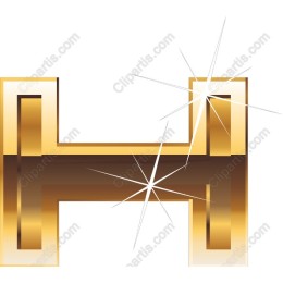 Gold Letter H