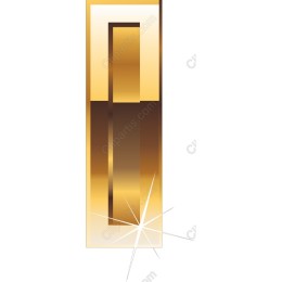 Elegant Gold Letter I