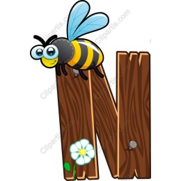 Bee on Letter N
