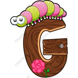 Caterpillar on Letter G