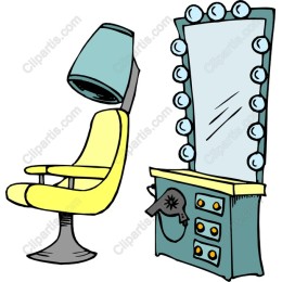 Stylish Salon Chair and Mirror