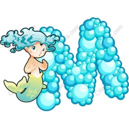 Charming Mermaid with Bubbles