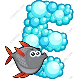 BubbleFish Letter E