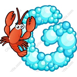 Charming Lobster with Bubbles