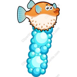 Adorable Pufferfish with Bubbles