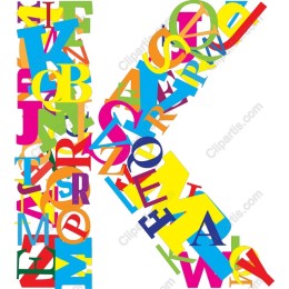 K Typography Burst