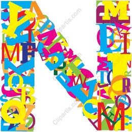 Colorful Letter N