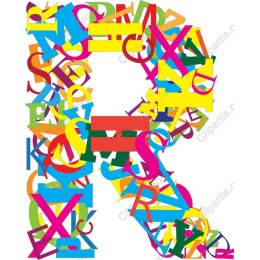 Colorful Alphabet R
